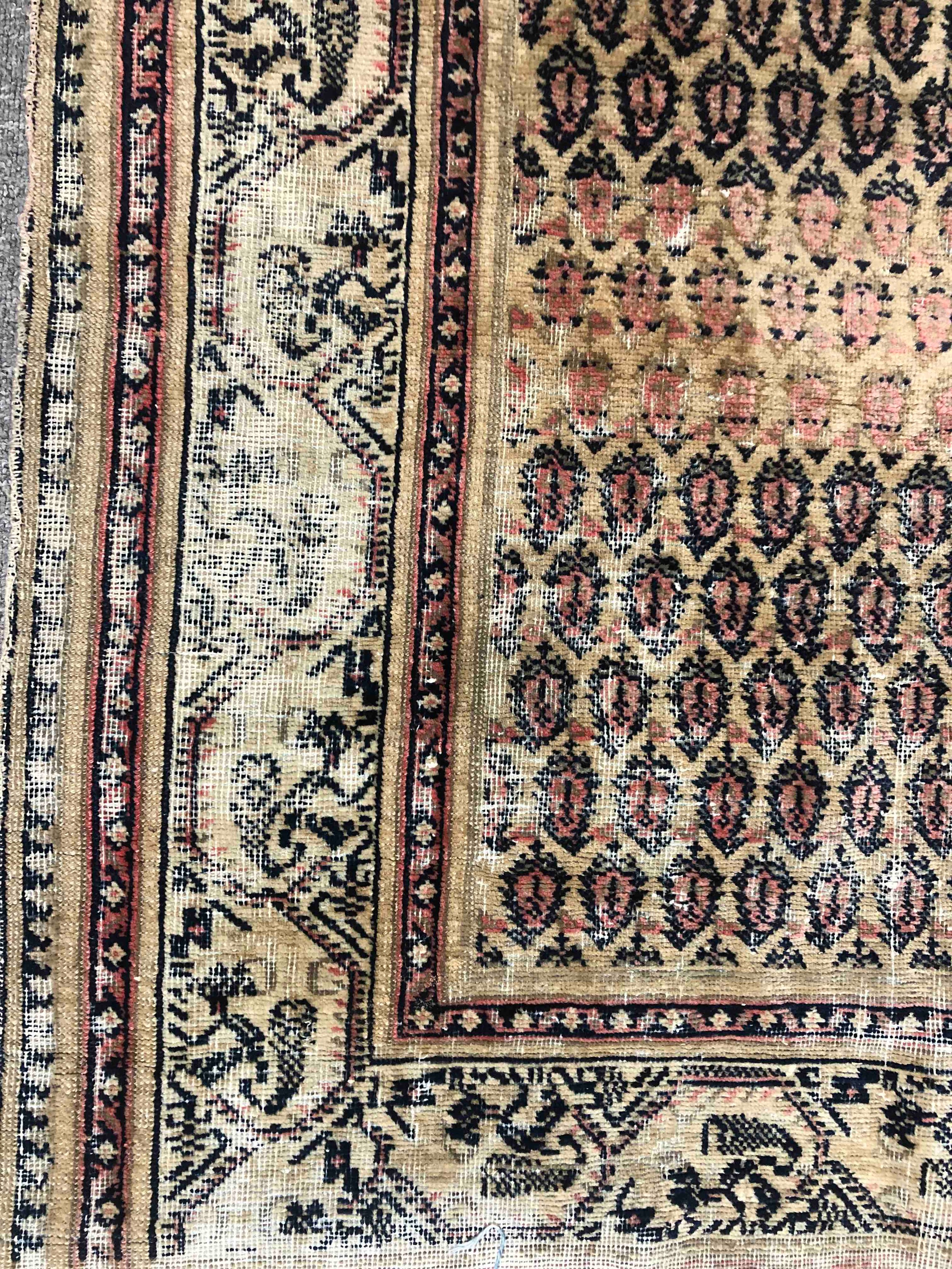 Rug, Kazak with repeating boteh motifs within multiple borders. L.140 W.105cm. - Image 3 of 4