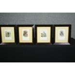 A set of four early 20th century prints; Dickens characters, framed and glazed. H.37 W.32cm.