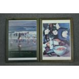 Two framed and glazed exhibition posters: Samuel Peploe and Winslow Homer. H.77 W.56cm.