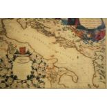 A 19th century engraved map, hand coloured, Golfo di Venezia, framed and glazed. H.43 W.54cm.