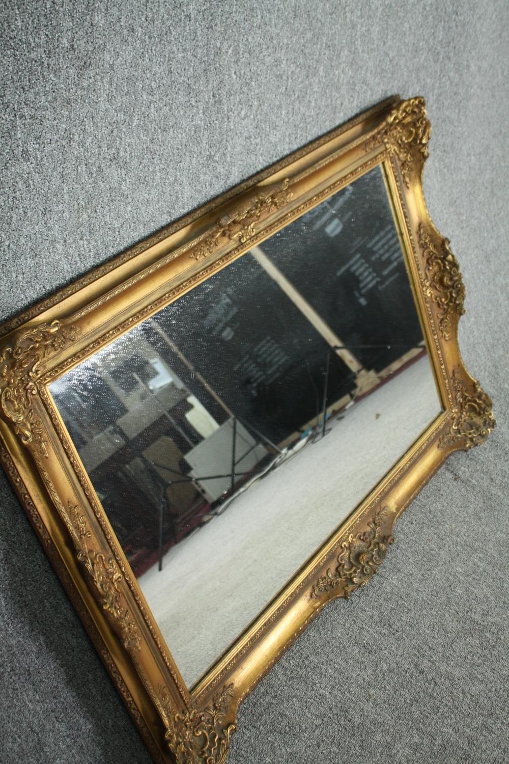 Wall mirror, contemporary gilt framed with bevelled plate. H.80 W.110cm. - Image 2 of 5