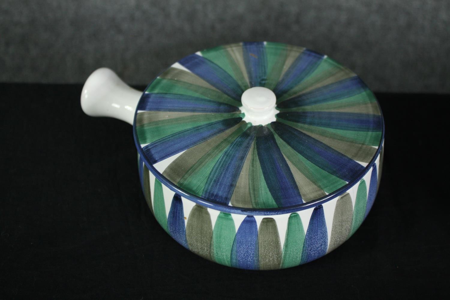 A collection of Danish mid century pottery, including three Bangholm Keramik handled serving - Image 3 of 13