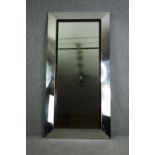 Pier mirror, full height contemporary in a chrome frame. H.200 W.100cm.