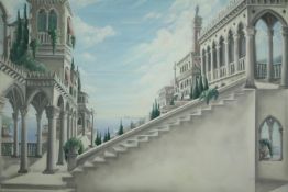 Allan Boulter, Oil on canvas, a Classical Roman townscape, signed and dated Boulter. H.120 W.165cm.