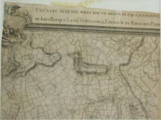 A section of an 18th century map around North London, John Rocque, Land Surveyor dated 1741.