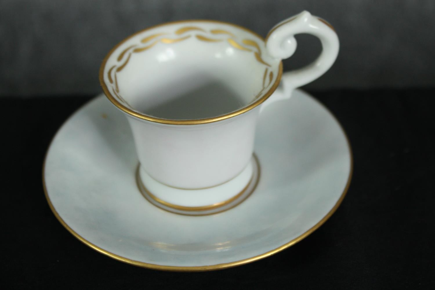 A four person gilded design Martinroda coffee set (one cup missing) along with a black and yellow - Image 5 of 7