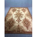 Carpet, mid century vintage with Persian motifs. L.293 W.200cm.