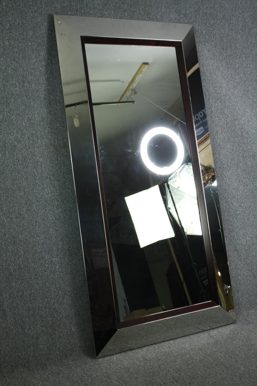 Pier mirror, full height contemporary in a chrome frame. H.200 W.100cm. - Image 2 of 5