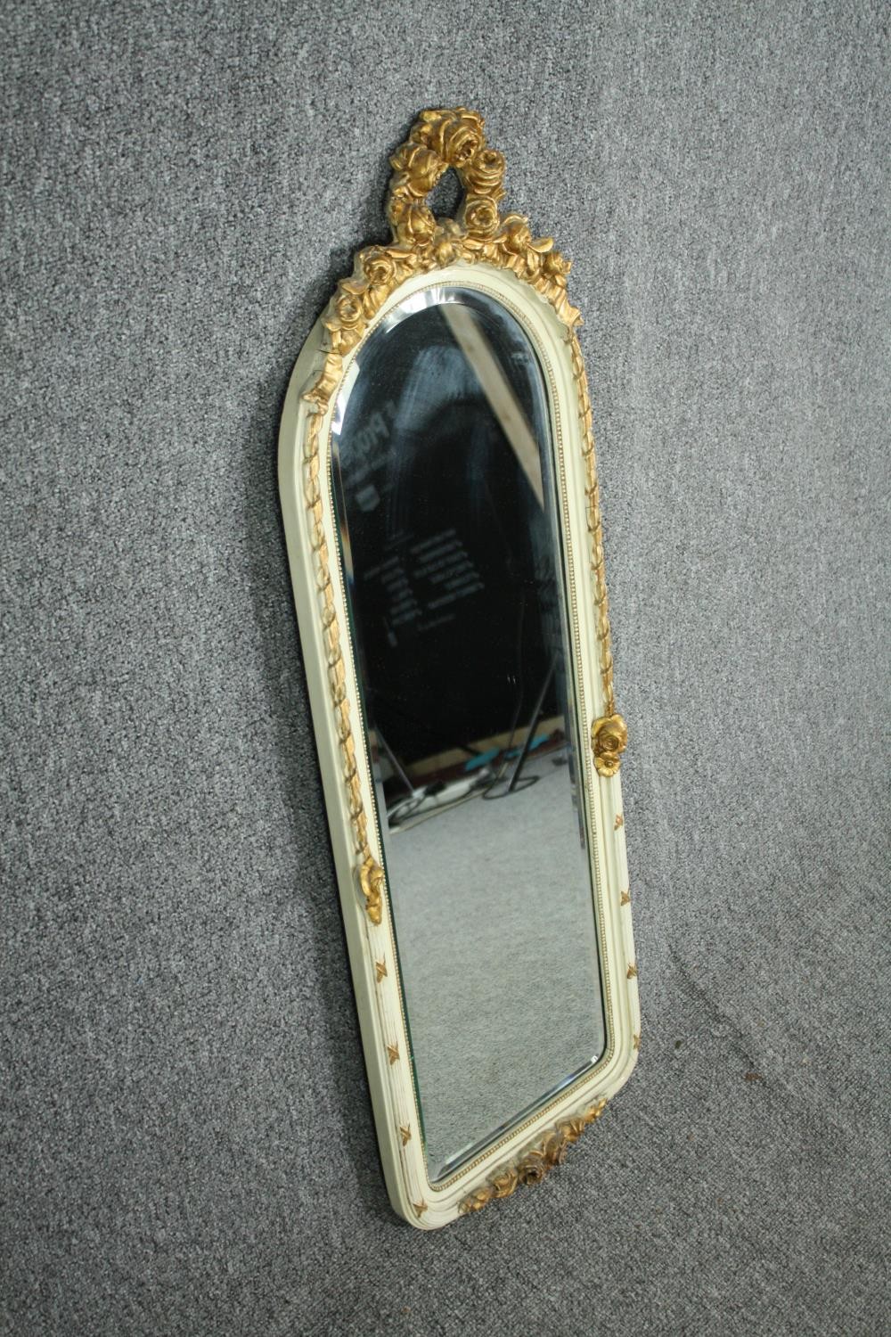 Pier mirror, mid century painted with bevelled plate. H.94 W.32cm. - Image 2 of 5