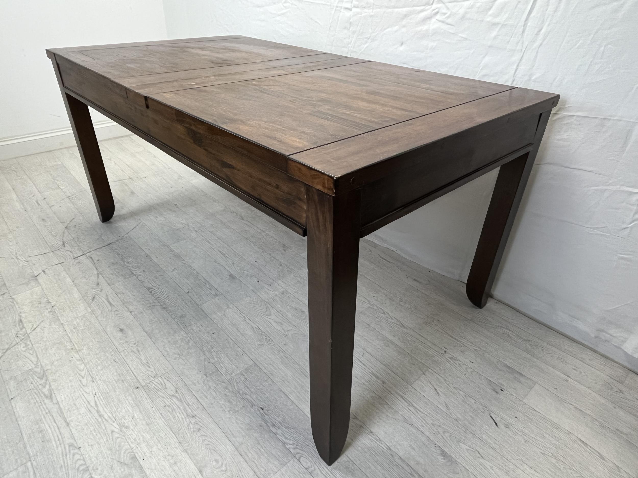 Dining table, contemporary Willis and Gambier with integral extension leaf. H.78 W.160 D.89cm. - Image 3 of 9