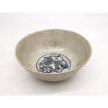 A 16th century Chinese Binh Thuan shipwreck Swatow ware Buddhistic lion footed bowl. (Large fine