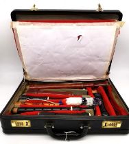 A cased collection of five recorders, a 1970s Schotts 'Concert' three-piece tenor, a fruitwood