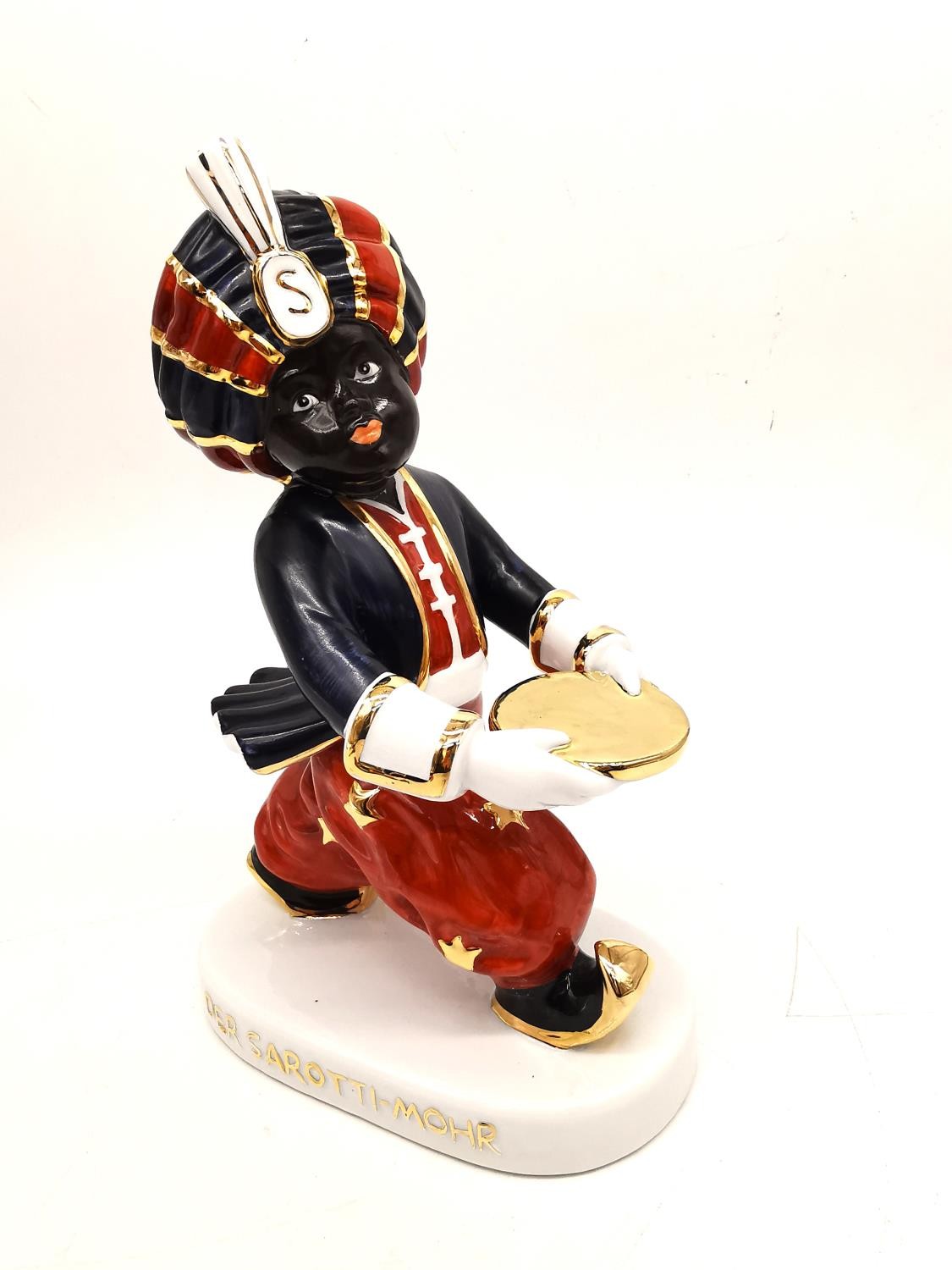 "The Sarotti - Moor" (original title), porcelain advertising figure, Neuendorf manufactory, under - Image 10 of 12