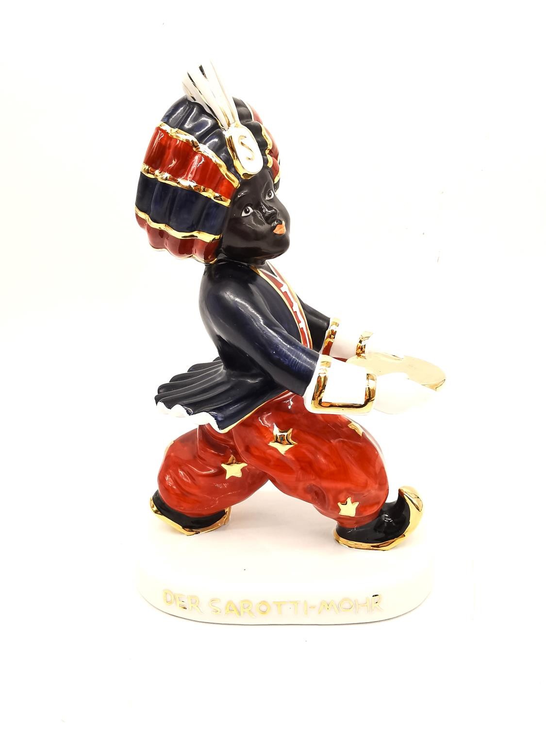 "The Sarotti - Moor" (original title), porcelain advertising figure, Neuendorf manufactory, under - Image 11 of 12