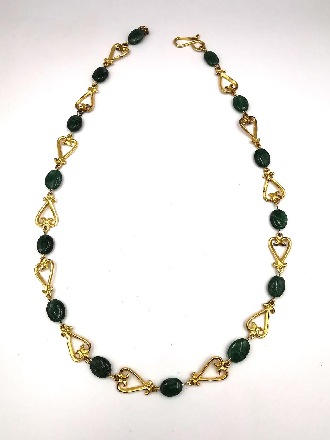 A boxed Past Times necklace based on a Roman Lyre necklace from 2nd century AD, gold plated on - Image 6 of 7