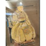 A framed and glazed 19th century gouache on paper of a Chinese Imperial Emperor dressed in his