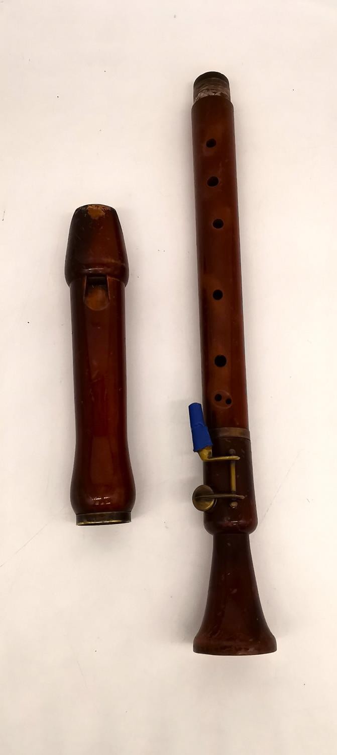 A cased collection of five recorders, a 1970s Schotts 'Concert' three-piece tenor, a fruitwood - Image 2 of 37