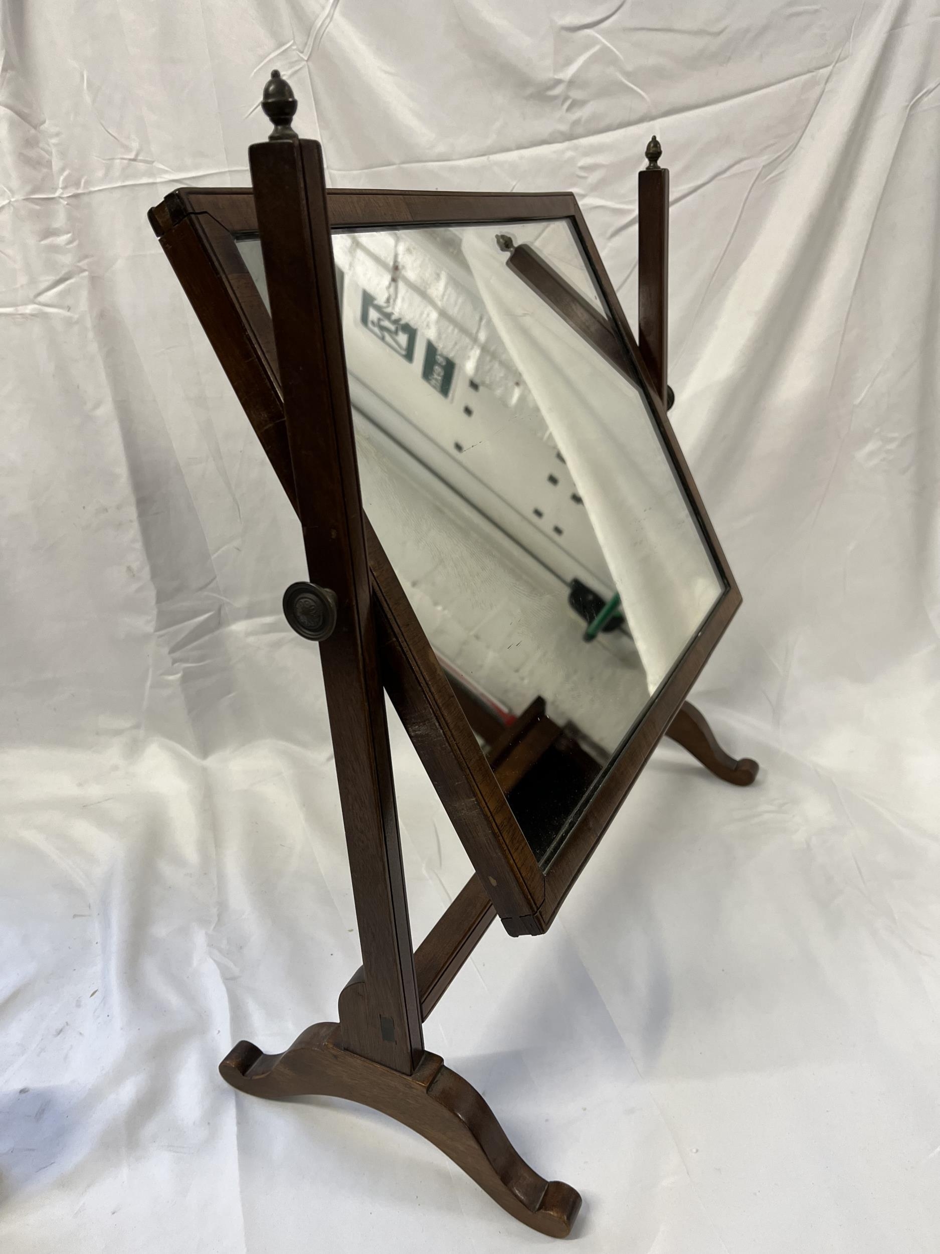 Toilet mirror, 19th century mahogany with swing action. H.53 W.51.5 D.22.5cm. - Image 2 of 3