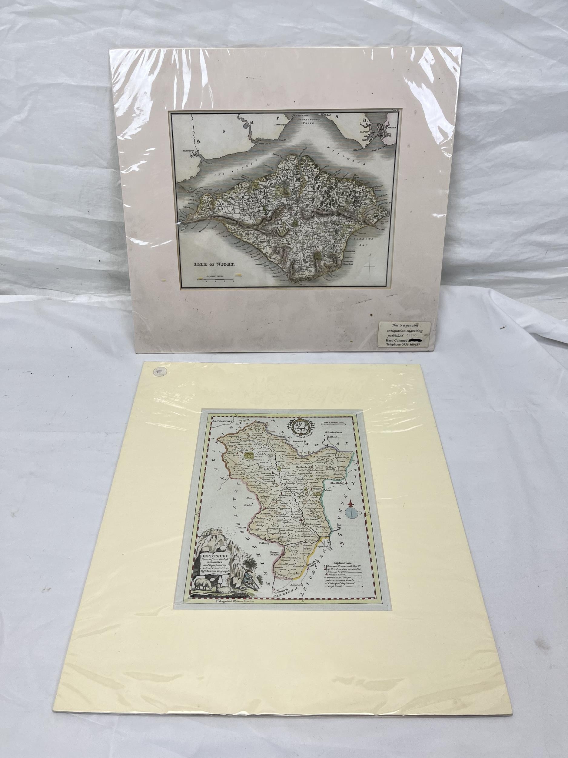 Two unframed engravings of maps, possibly 18th century, gallery label to the back. H.33.5 W.38.5cm.