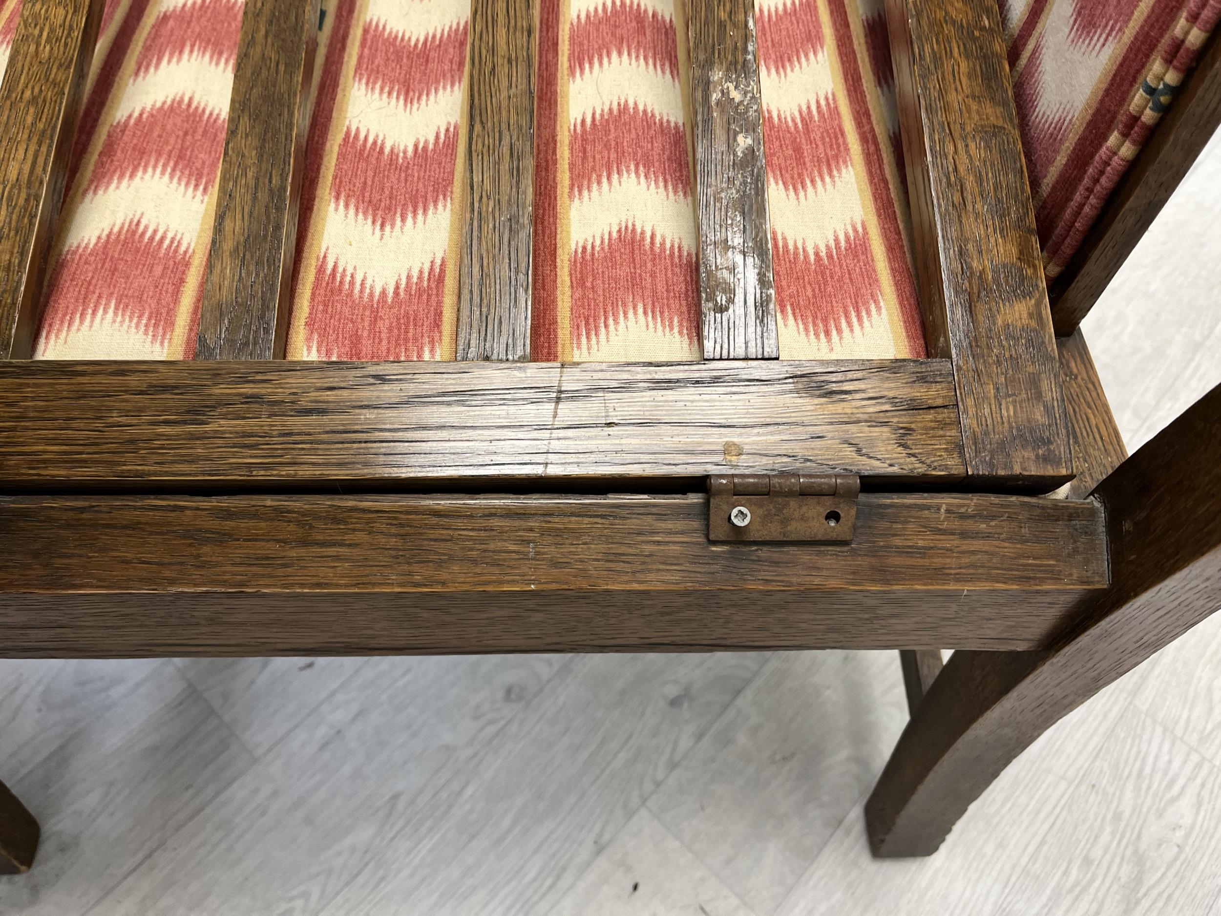 Armchair, mid century oak with reclining action. H.100cm. - Image 6 of 7