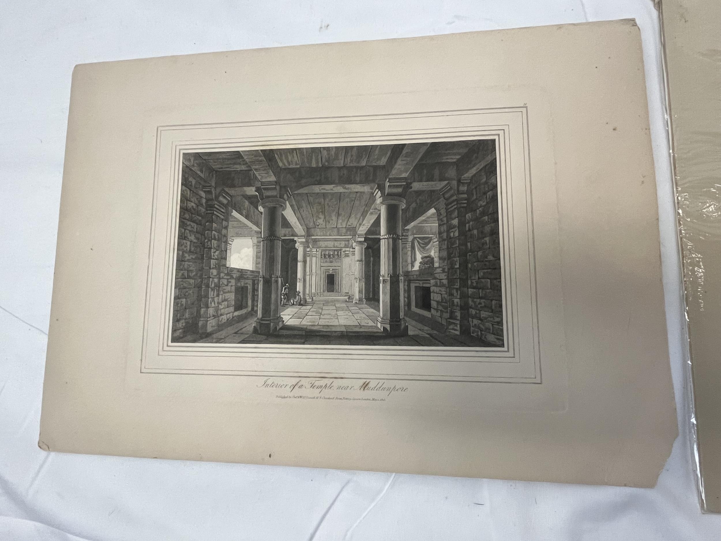 A collection of unframed engravings, a pair of Venice and others. H.38 W.43cm largest. - Image 5 of 7