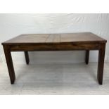 Dining table, contemporary Willis and Gambier with integral extension leaf. H.78 W.160 D.89cm.