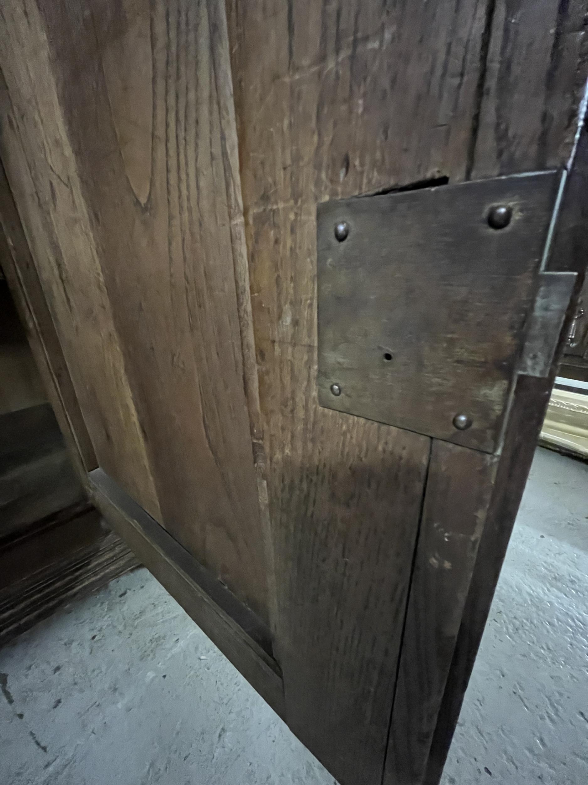 Library bookcase, 19th century French, carved chestnut. Comes in two sections. H.226 W.135.5 D.56cm. - Image 10 of 12