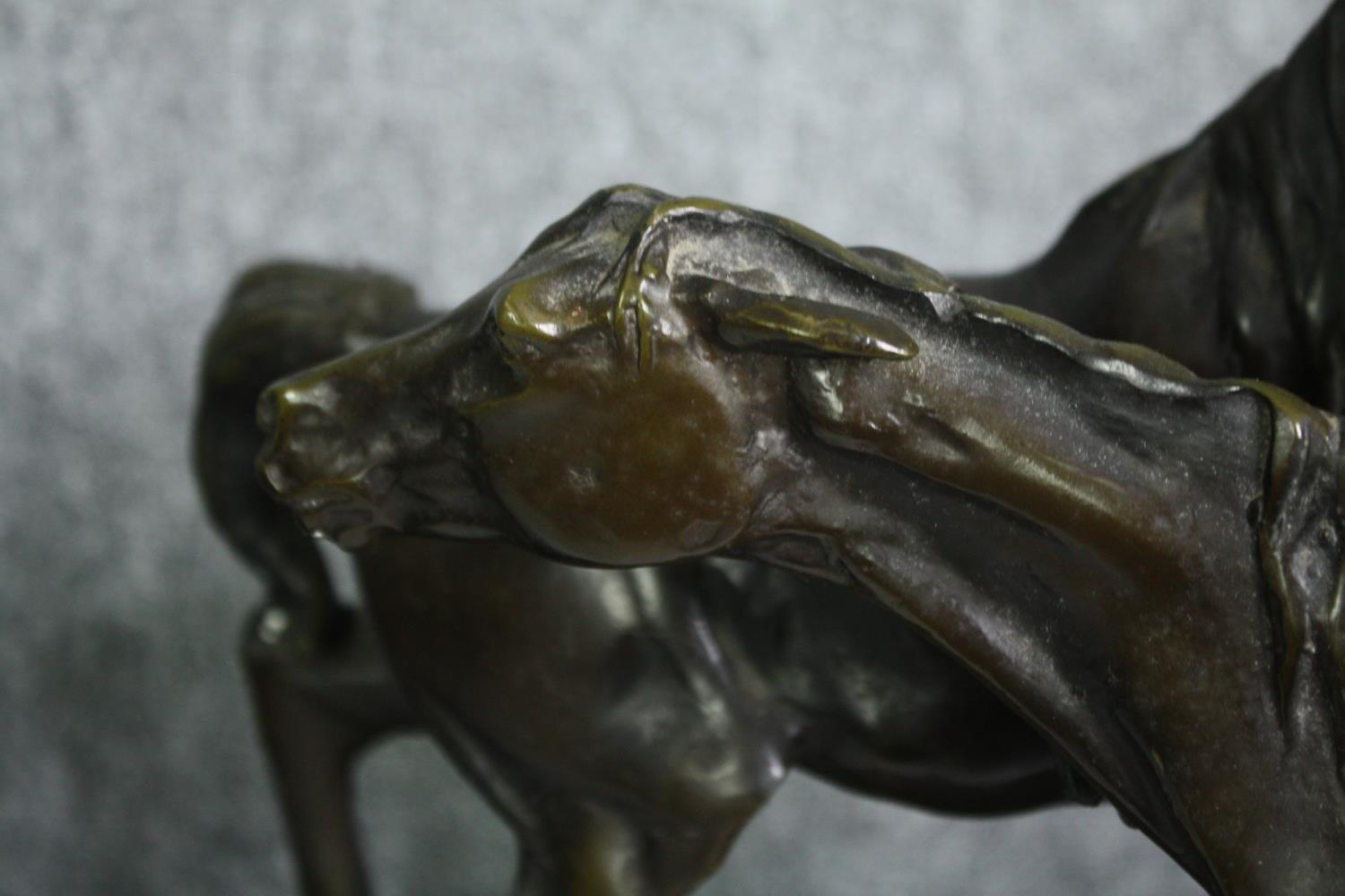 After Pierre-Jules Mene, an early 20th century bronze figure group, horses, signed to base. H.30 W. - Image 5 of 8