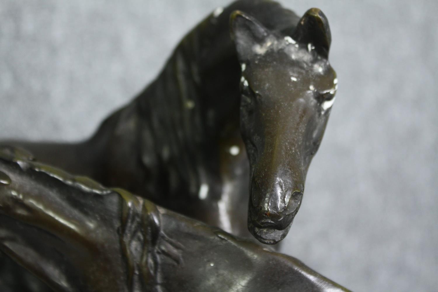 After Pierre-Jules Mene, an early 20th century bronze figure group, horses, signed to base. H.30 W. - Image 6 of 8