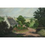 Meredith William Hawes (1905-1999), watercolour, a Cornish landscape, signed with label to the