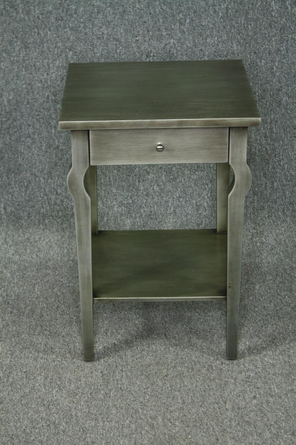 Bedside or lamp tables, a pair contemporary painted. H.66 W.45 D.45cm. (each) - Image 2 of 6