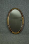 Wall mirror, C.1900 giltwood and gesso with faux tortoiseshell decoration. H.74 W.48cm.