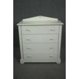 Chest of drawers, contemporary Victorian style painted. H.83 W.84 D.40cm.