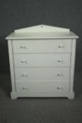 Chest of drawers, contemporary Victorian style painted. H.83 W.84 D.40cm.