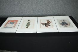 A set of four early 20th century French fashion prints. H.51 W.33cm. (each)