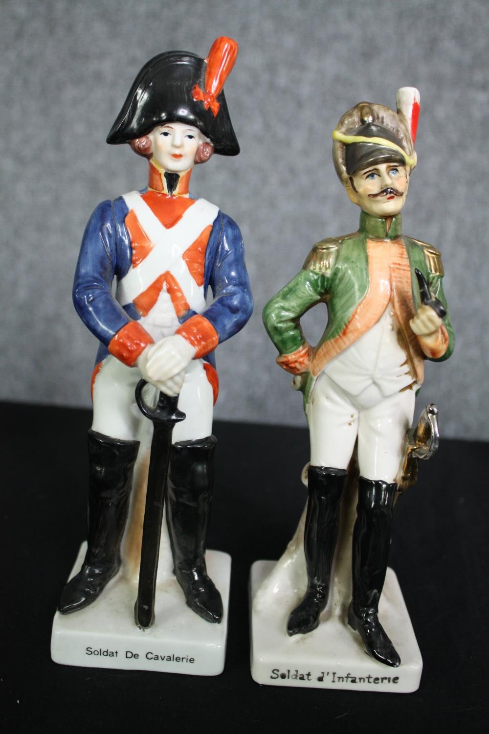 A collection of ceramic 19th century style soldiers, Alfretto, Brinton etc. H.23cm. (largest) - Image 4 of 10