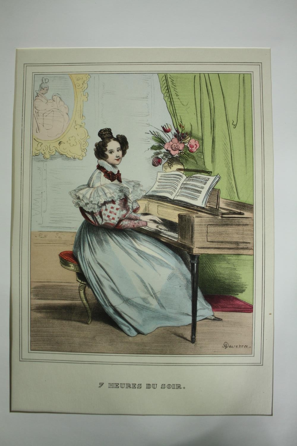 Two 19th century French hand coloured engravings. H.51 W.33cm. (each) - Image 2 of 7