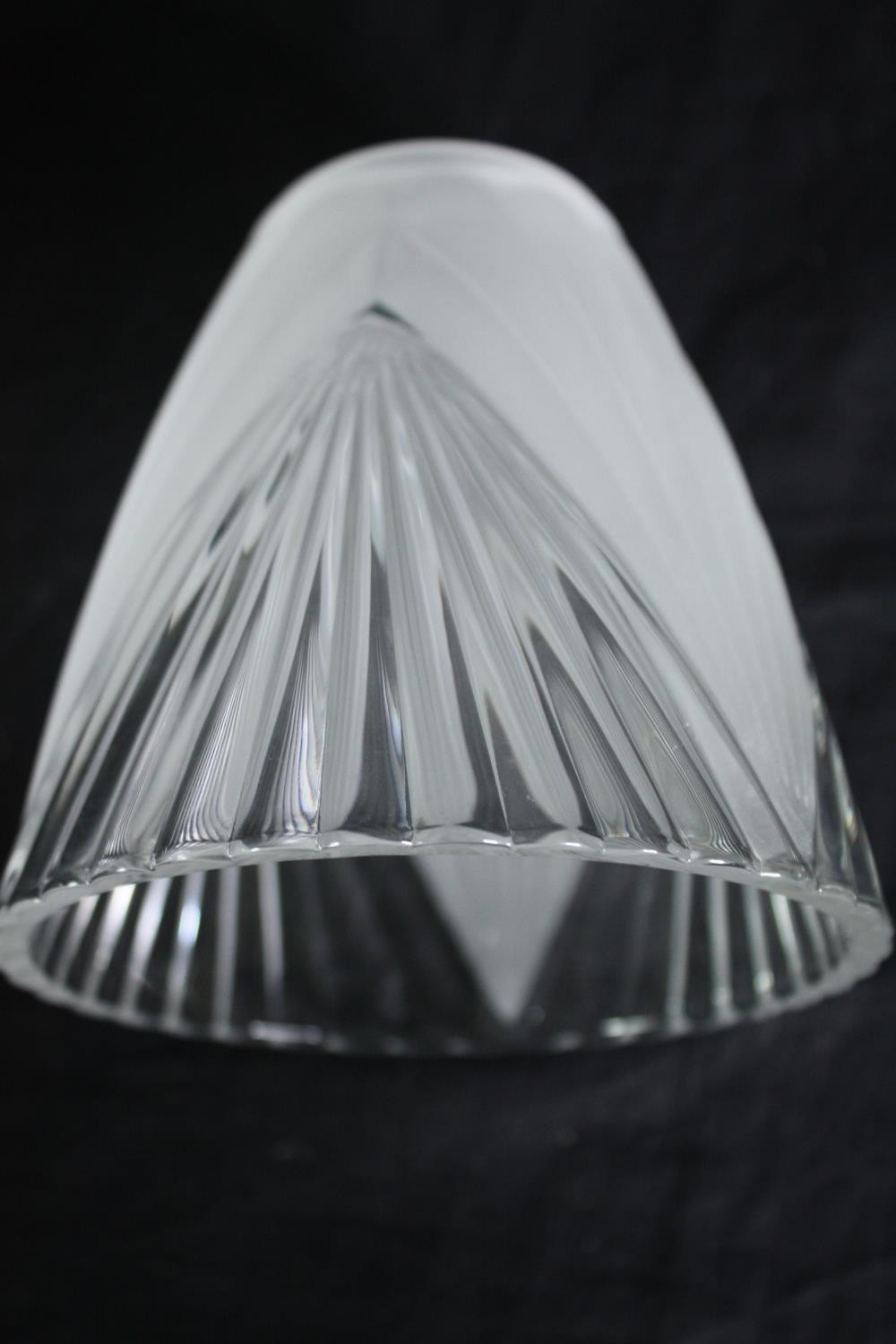A collection of twelve Art Deco style frosted glass lamp shades. H.12 Dia.12cm. (each) - Image 4 of 5