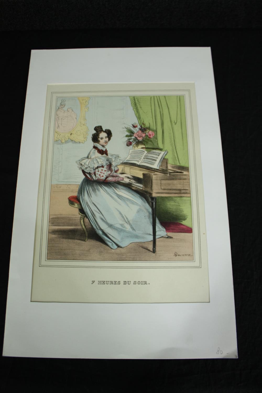 Two 19th century French hand coloured engravings. H.51 W.33cm. (each) - Image 6 of 7