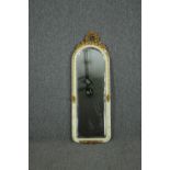 Pier mirror, mid century painted with bevelled plate. H.94 W.32cm.