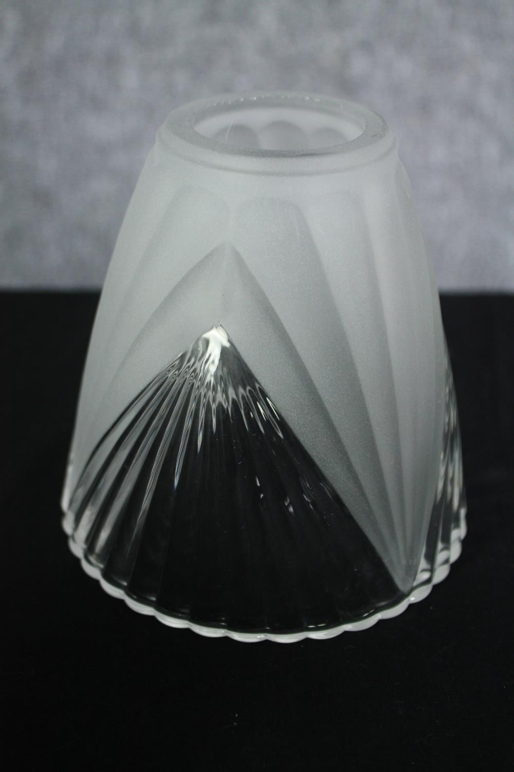 A collection of twelve Art Deco style frosted glass lamp shades. H.12 Dia.12cm. (each) - Image 2 of 5