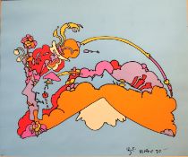 Peter Max, American (1937-, Infinity Watchers, 1970, Serigraph. Edition 6/300, signed and dated.