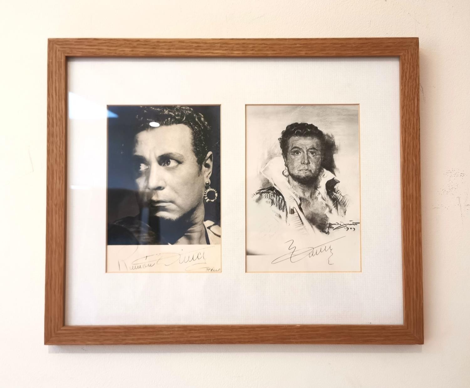 Four 1950's framed and glazed signed black and white photographs of actors, one paired up with a - Image 2 of 22