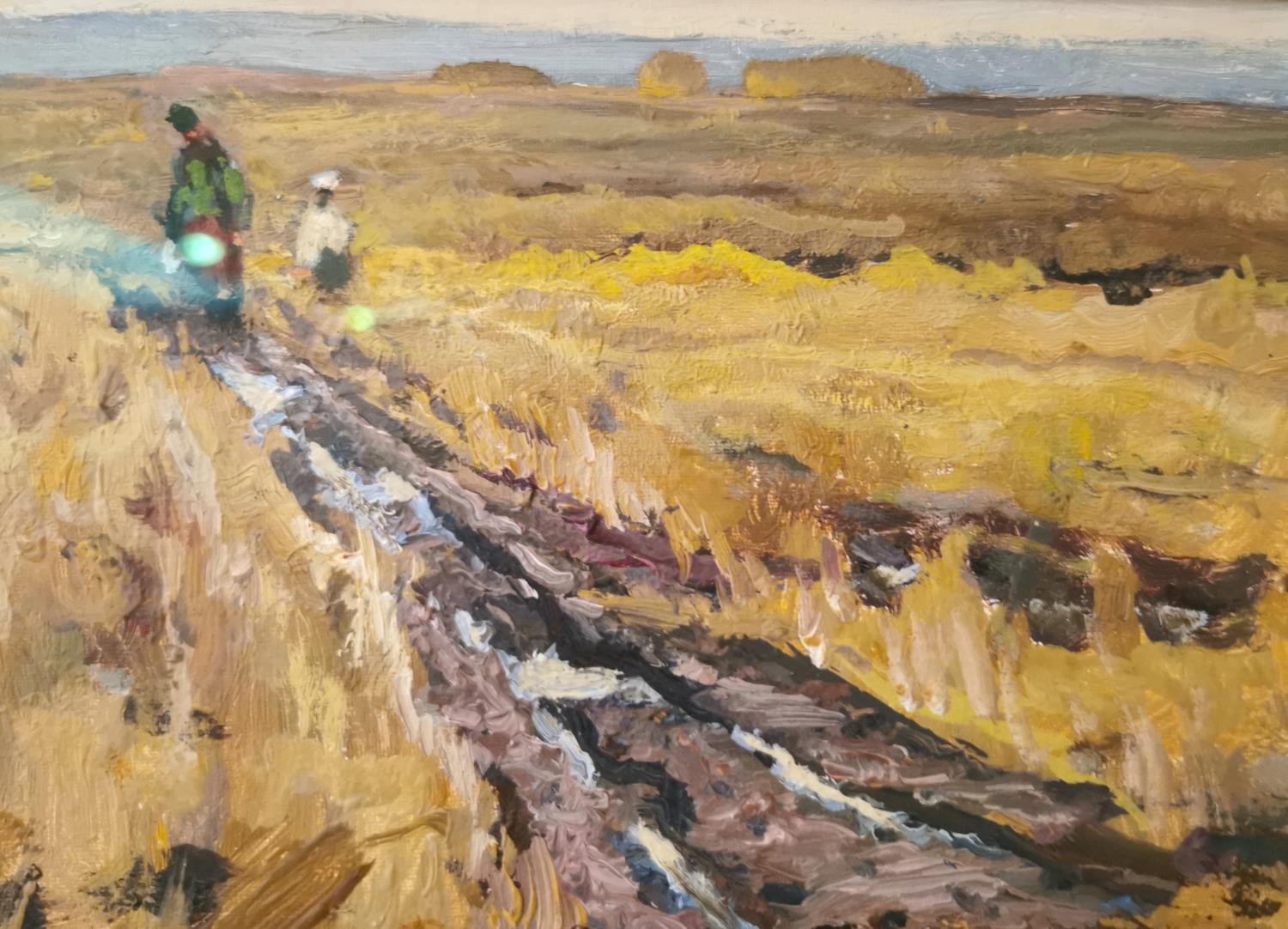 Ivan Petrovitch Selishev, Russian, (1928 - 2011), Summer Harvest, oil on board, signed. Framed and - Image 4 of 9