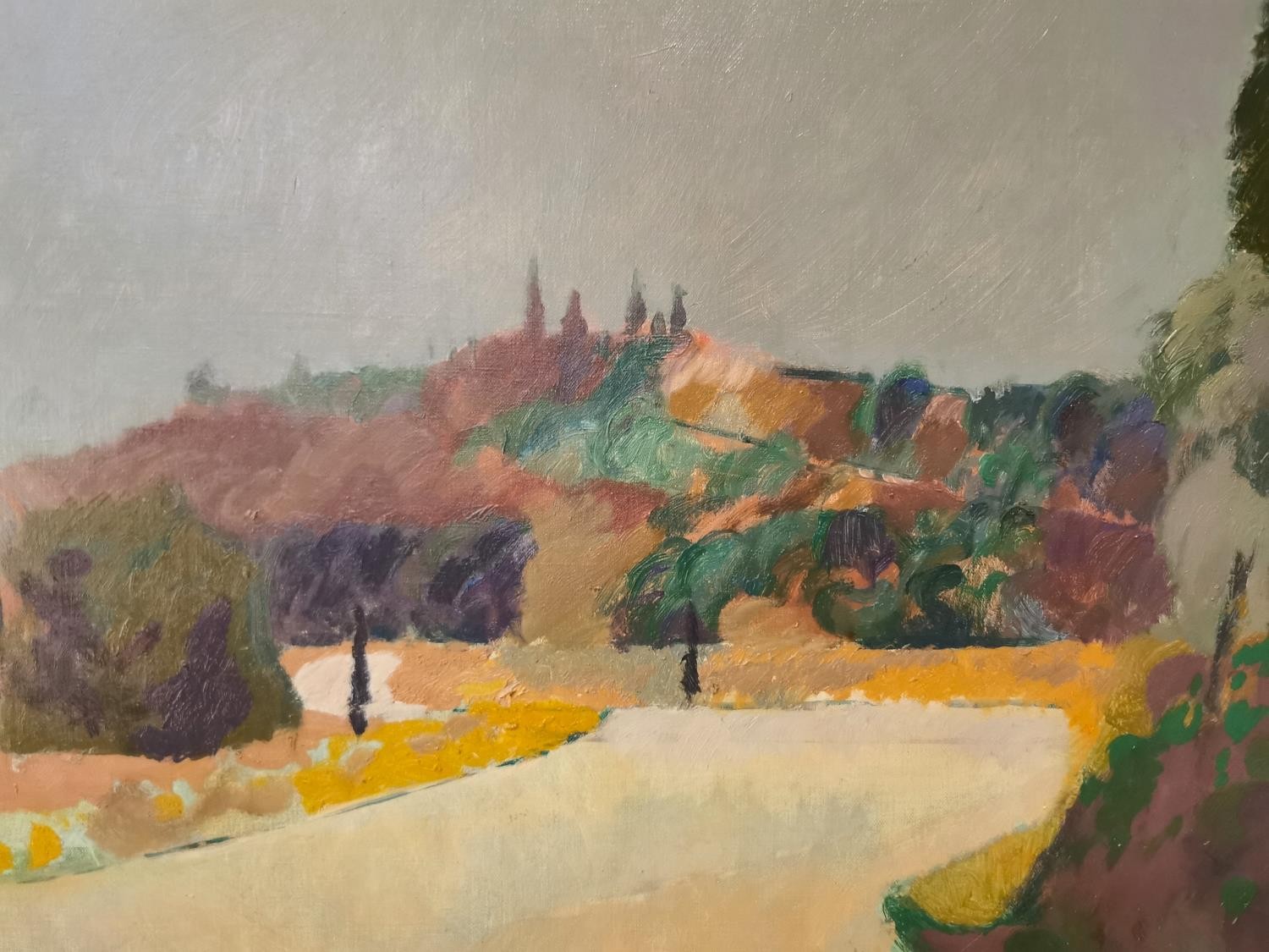 Colin Hayes RA RBA, British, (1919 - 2003), oil on canvas, continental landscape. Signed and dated - Image 4 of 9