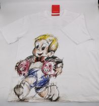 An 'Eden Gallery' Sold as Seen exhibition T-shirt by Alec Monopoly, Size small. With labels.