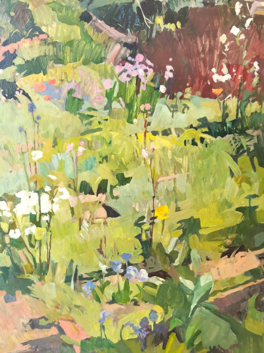 Susan Ryder, British, (1944-), oil on board of country garden, signed and dated. H.137 W.106cm. - Image 7 of 11