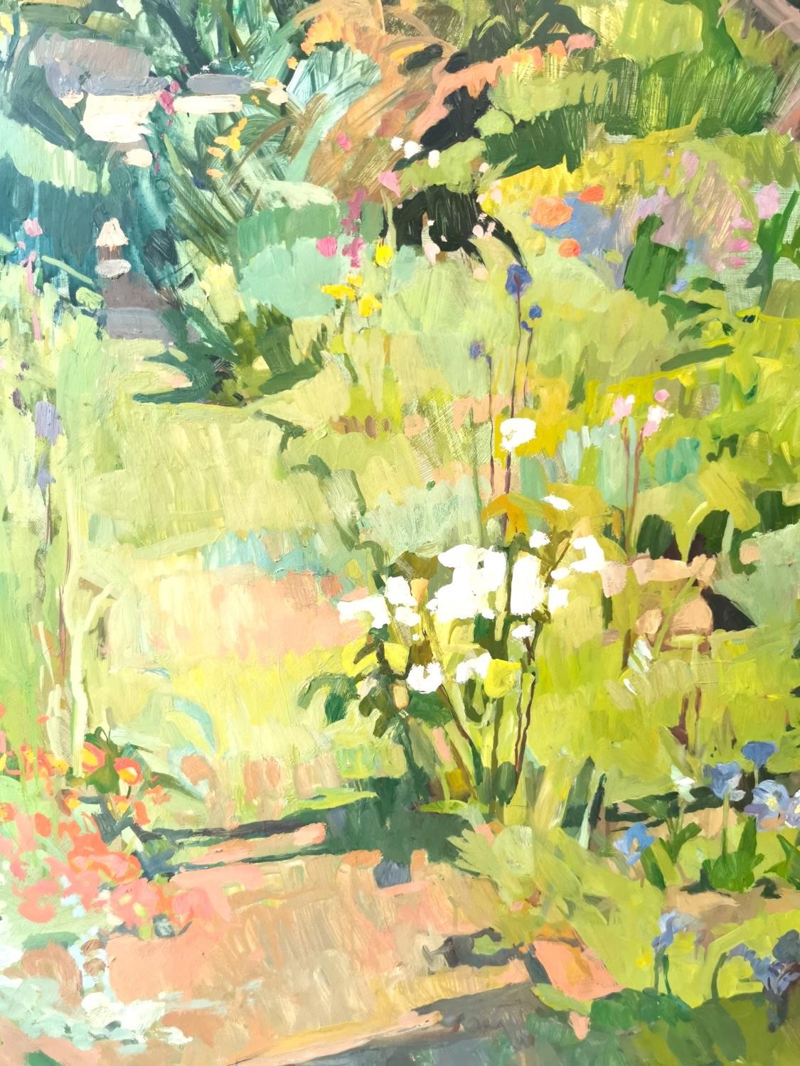 Susan Ryder, British, (1944-), oil on board of country garden, signed and dated. H.137 W.106cm. - Image 6 of 11