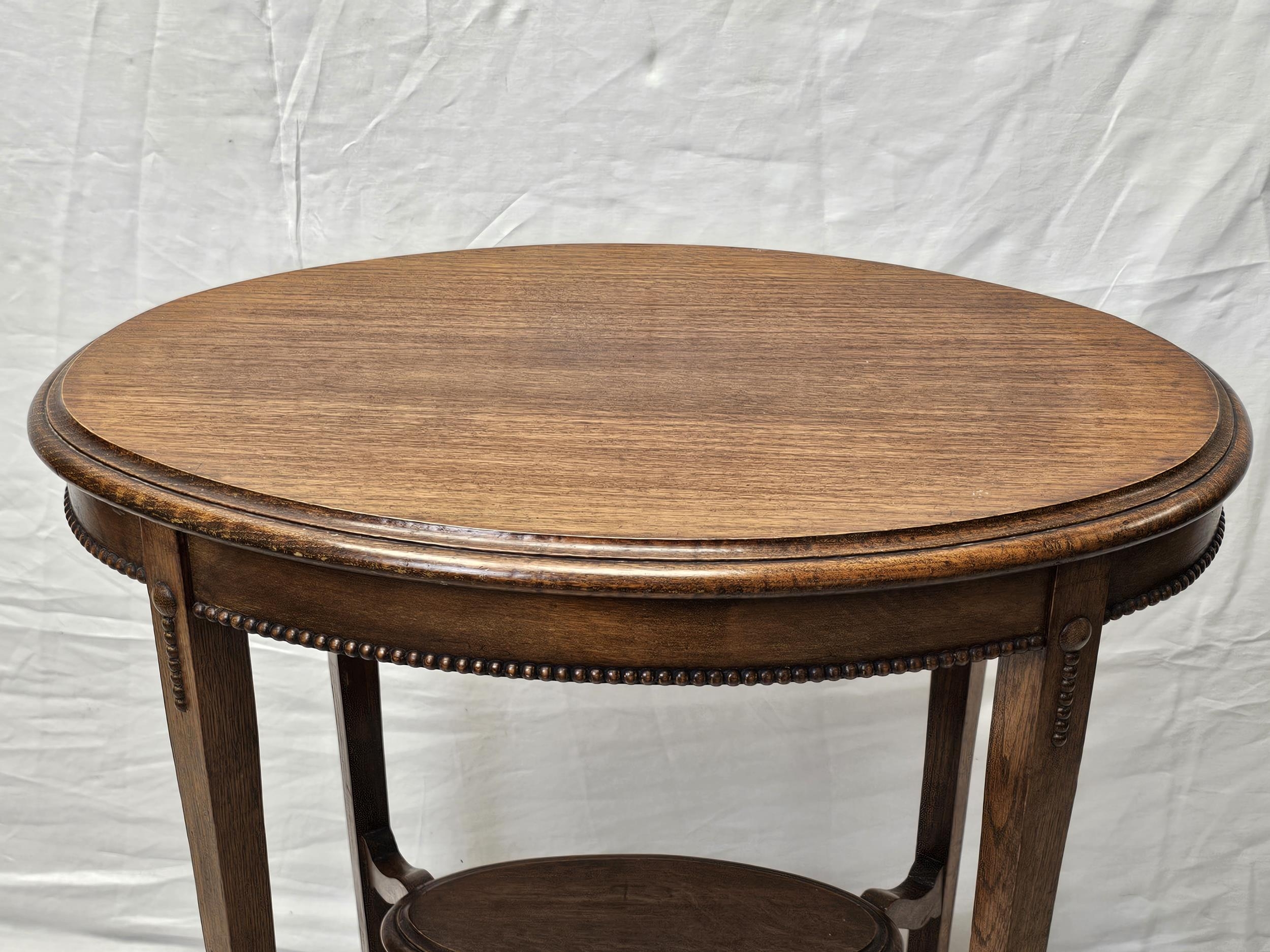 Occasional or lamp table, C.1900 oak. H.75 W.68 D.46cm. - Image 3 of 6