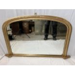 Overmantel mirror, 19th century style gilt framed. H.67 W.115cm.